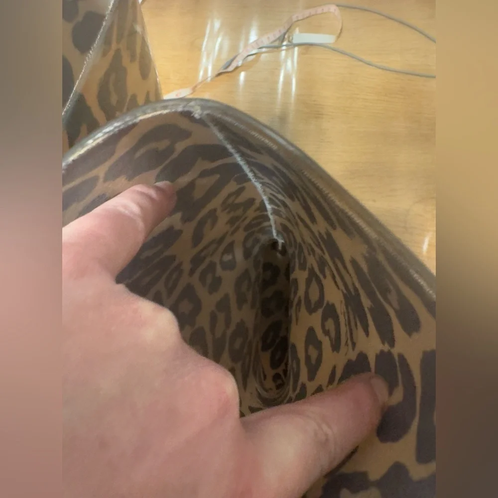 Coach Leopard Print Rubber Rain Boots Size 7